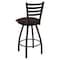 Holland Bar Stool Co 25" Swivel Counter Stool, Black Wrinkle, Rein Coffee Seat X410 - alternate 2
